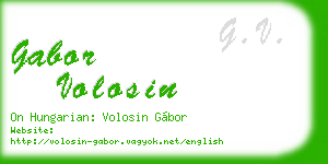 gabor volosin business card